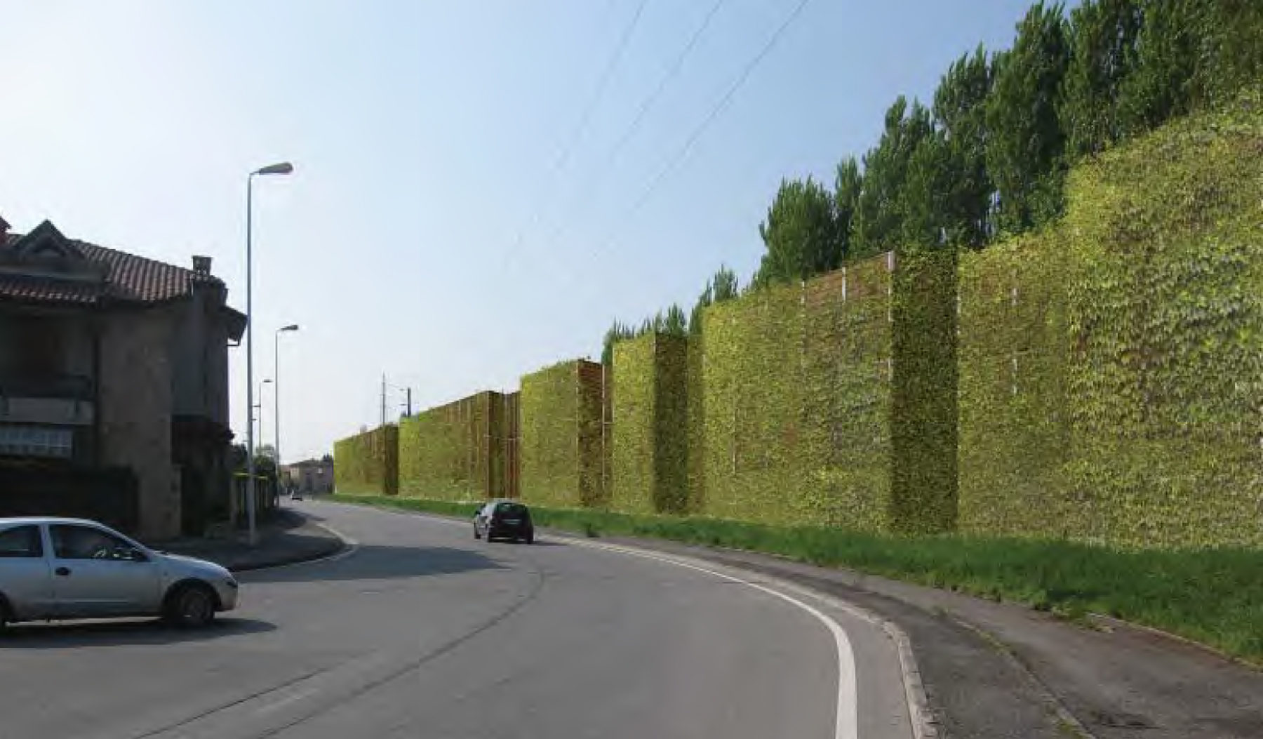 Green Anti-Noise Barriers, Dalmine, Italy